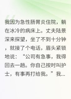 老书虫书荒推荐丈夫给助理单点一碗粥后，我离婚txt小说阅读