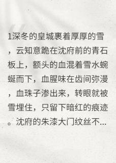 正版小说血债血偿:侯府嫡女杀回来了云知意沈砚清萧景珩在线免费阅读