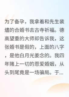 高质量小说四年假婚书曝光，前夫哥后悔疯了在线试读
