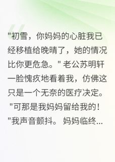 苏明轩江晚晴老公为白月光夺我妈心脏全文(苏明轩江晚晴)章节免费阅读-欧迈阅读网