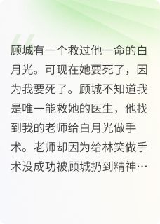 重生之爱人不错过顾夜顾城林笑大结局小说全章节阅读